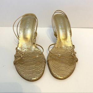 Cathy Jean Gold Sandals